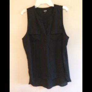 Black sheer sleeveless top